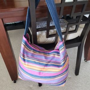 Upcycled Canvas Hobo Bag